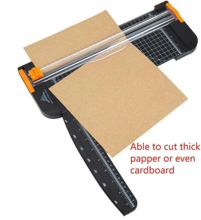 Papper Cutter Trimmer Titanium Scrapbooking with Finger Protection Safe Ctuuer of Cardboard,Photo and Label