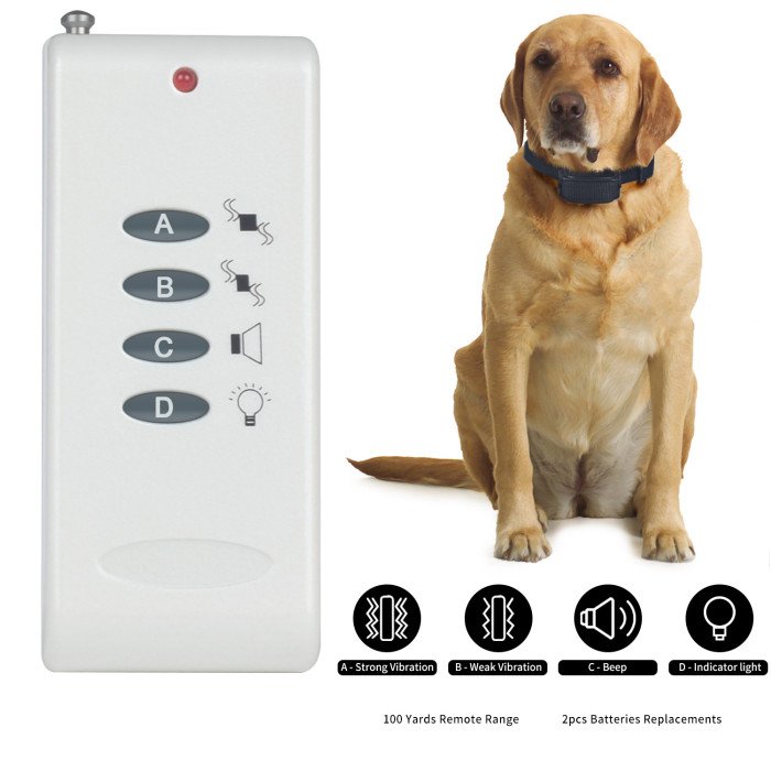 animoul Dog Training No Barking Collar, Anti Barking, Only for Puppy, Collar for Dog, Beep, Vibration, Light, No Shock, 4 Training Modes, Dogcile Train Collar, Non-Rechargeable, with Remote Control ABCD