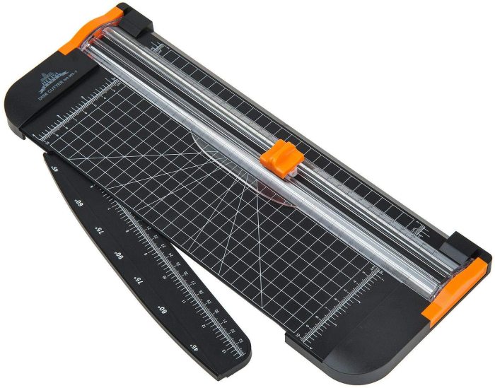 Papper Cutter Trimmer Titanium Scrapbooking with Finger Protection Safe Ctuuer of Cardboard,Photo and Label