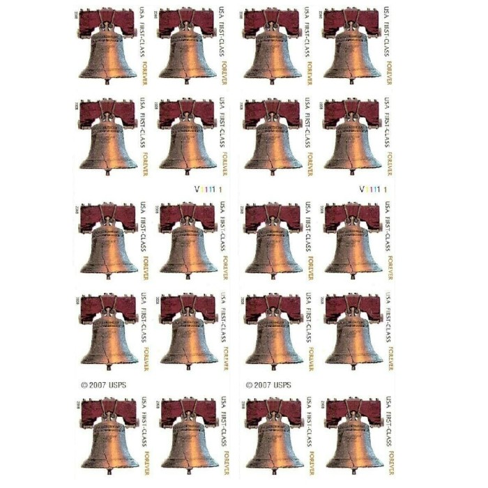 Liberty Bell 2008 - 5 Booklets / 100 Pcs