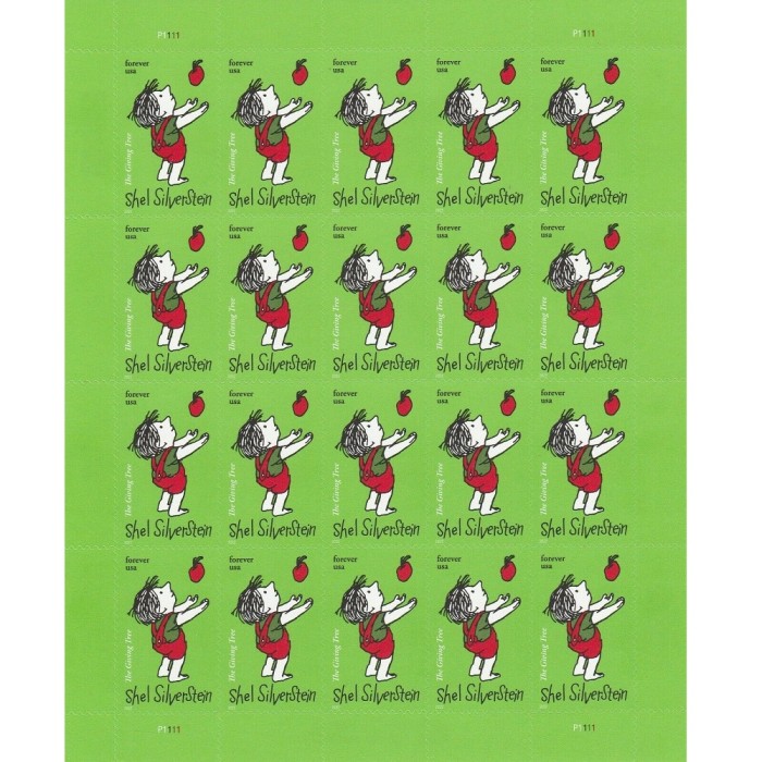Shel Silverstein 2022 - 5 Sheets / 100 Pcs