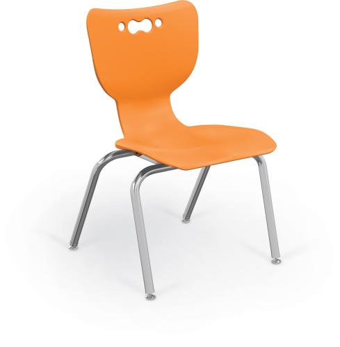 16inch Classroom Chair 5-Pack - Orange