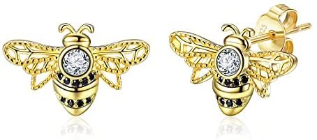 Cute Animal Stud Earrings Wolf/Narwhal/Frog/Bee/Butterfly/Sea turtle Earrings for Women Girls Sterling Silver Birthday Jewelry Gifts