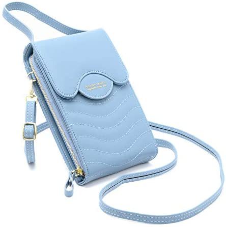 2021 Cell Phone Crossbody Bag for Women Leather With Strap Roomy Messenger Shoulder Bag