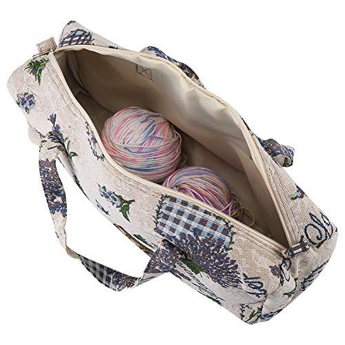 Make Up Bag, Handmake Bag Breathable Hole Handbag, for Working for Travel(Purple Flower, 12)