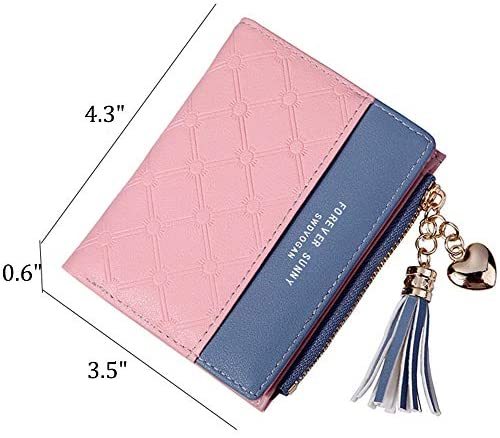 Women's Small Wallet Zipper Pocket Bifold Wallets