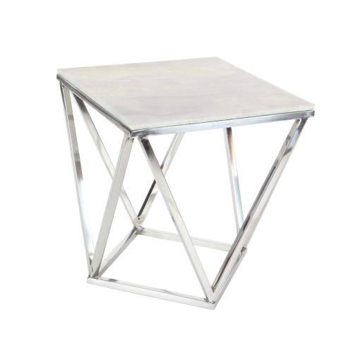 Swanky Marble Square Accent Table