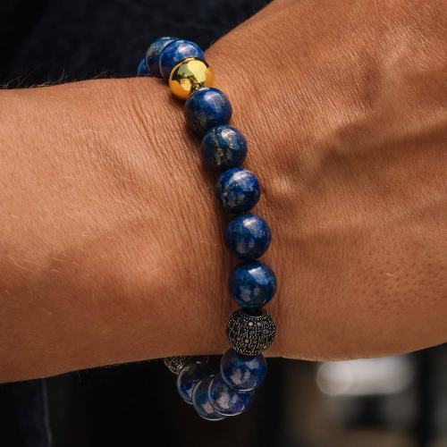 Blue Abyss Lapis Lazuli Bracelet - Neshraw - Men