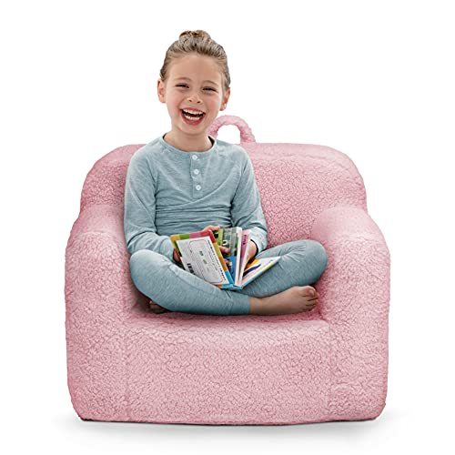 Children Cozee Sherpa Chair, Cream