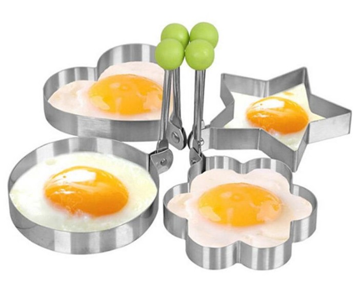 Multishape Thickened Stainless Steel Omelette Set Heartshaped Round Omelet