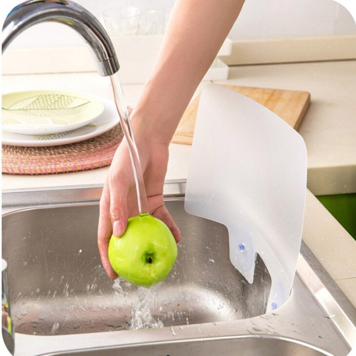 Practical Kitchen Gadgets Pure Color Transparent Pool Water Baffle Suction Cup Splash Water Baffle