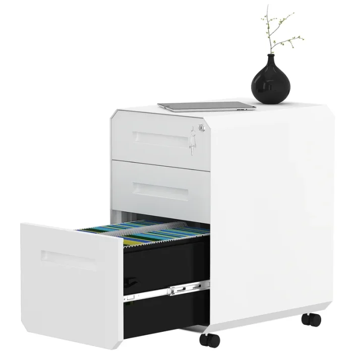 3-Drawer Portable File Cabinet