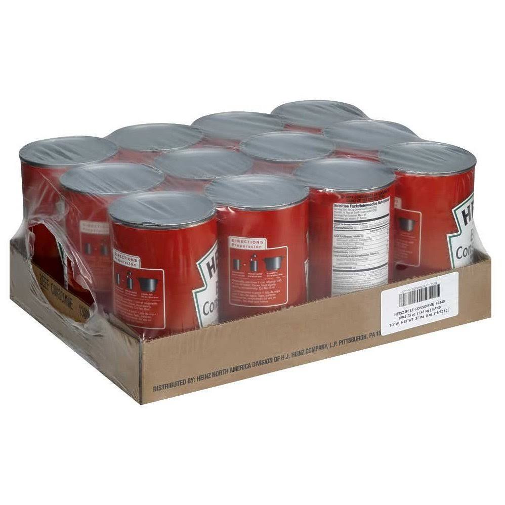 US 80.26 Heinz Condensed Beef Consomme with Gelatin 49.75 oz. Can