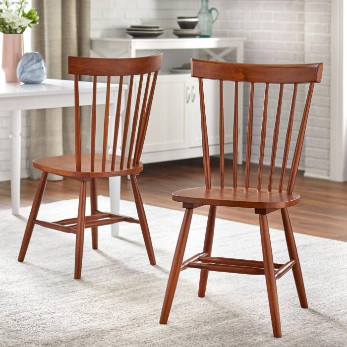 Simple Living Venice Farmhouse Dining, Farmhouse Dining Room Chairs Set Of 2