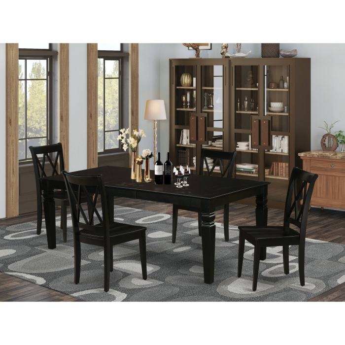 Us 98 00 East West Furniture Lgcl5 Blk W 5pc Rectangle 66 84 Inch Kitchen Table With 18 In Leaf And Four Wood Seat Dining Chairs Other Crownkof Com East West Furniture Lgcl5 Blk W 5pc, How Many Chairs For 84 Inch Table