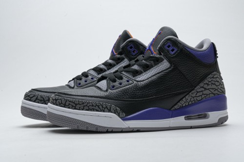 OG Air Jordan 3 Retro Black Court Purple