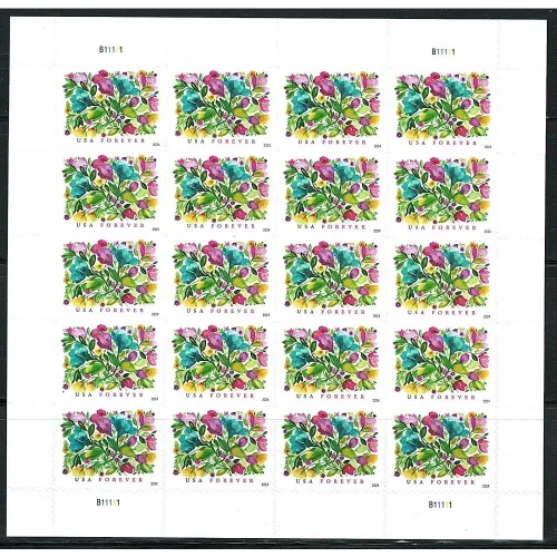 Celebration Blooms 2024 - 5 Sheets  / 100 Pcs
