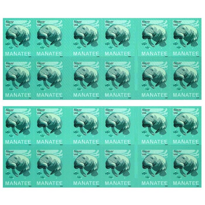 Save Manatees 2024 - 5 Booklets  / 100 Pcs