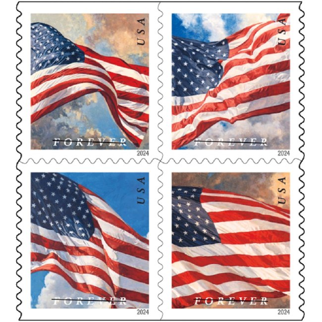 Flag 2024 Roll - 1 Roll / 100 Pcs