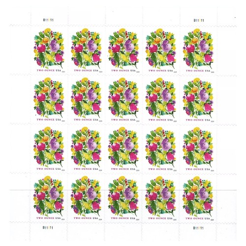 Wedding Blooms 2024 - 5 Sheets / 100 Pcs