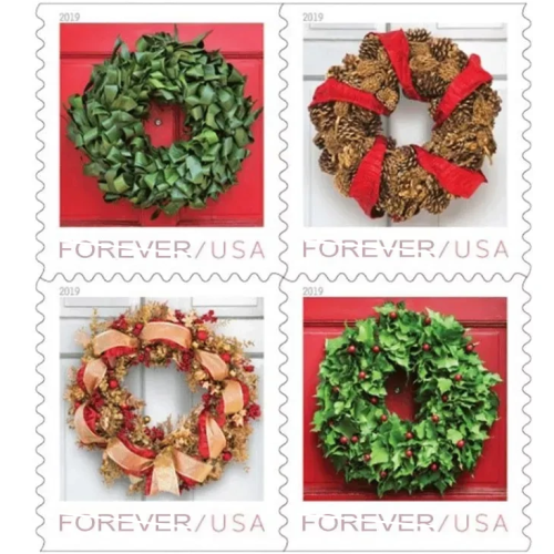 Holiday Wreaths 2019 - 5 Booklets / 100 Pcs