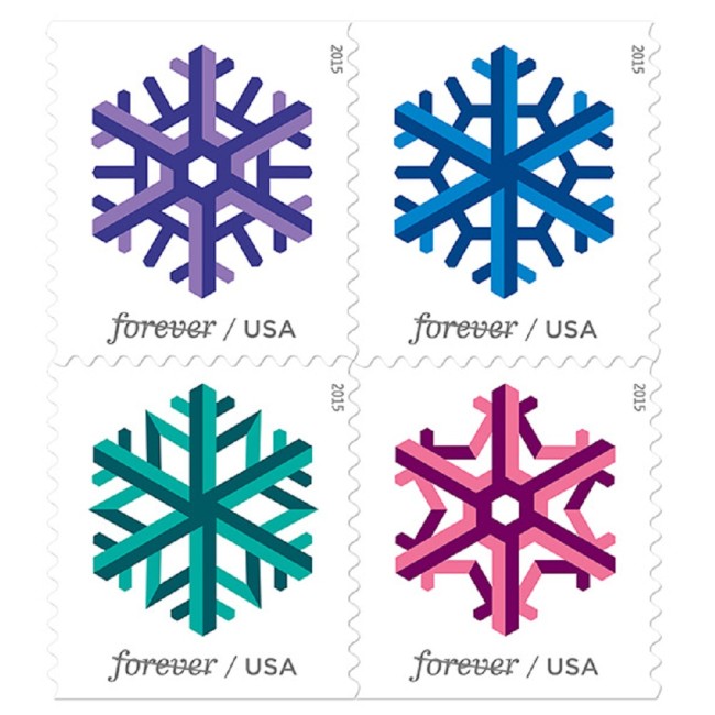 Geometric Snowflakes 2015 - 5 Booklets / 100 Pcs