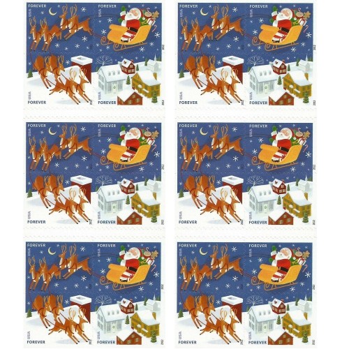 Santa and Sleigh 2012 - 5 Booklets / 100 Pcs