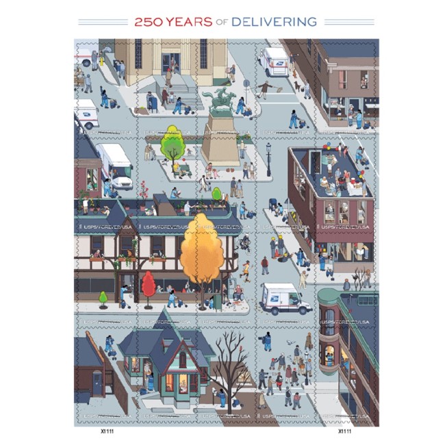 250 Years of Delivering 2025 - 5 Sheets  / 100 Pcs