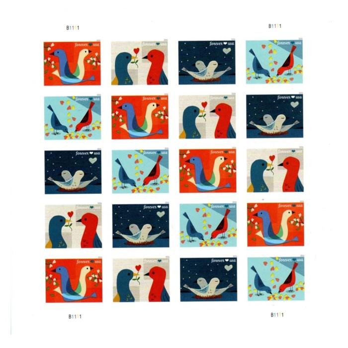 Love 2026 - 5 Sheets / 100 Pcs