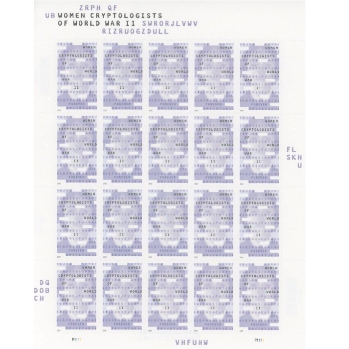 Women Cryptologists of World War II 2022 - 5 Sheets / 100 Pcs