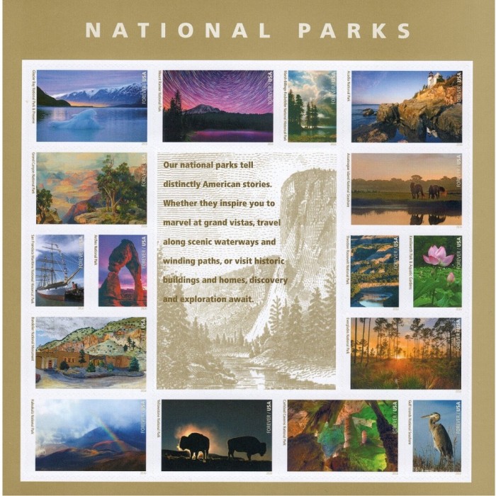 National Parks 2016 - 5 Sheets / 80 Pcs