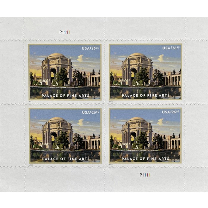 Palace of Fine Arts 2022 - 1 Sheet / 4 Pcs