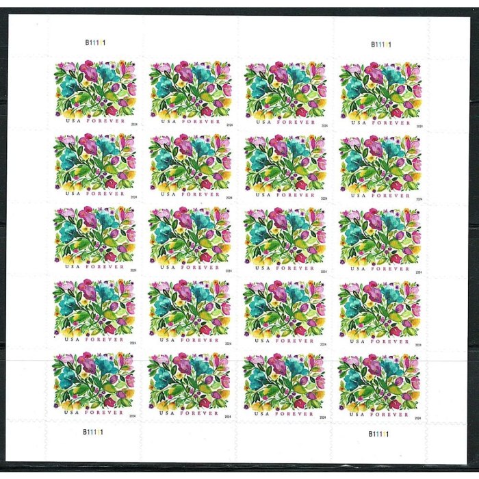 Celebration Blooms 2024 - 5 Sheets / 100 Pcs