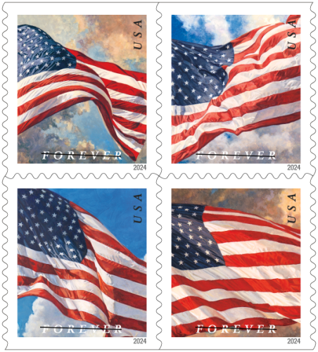 Flag 2024 Roll - 1 Roll / 100 Pcs