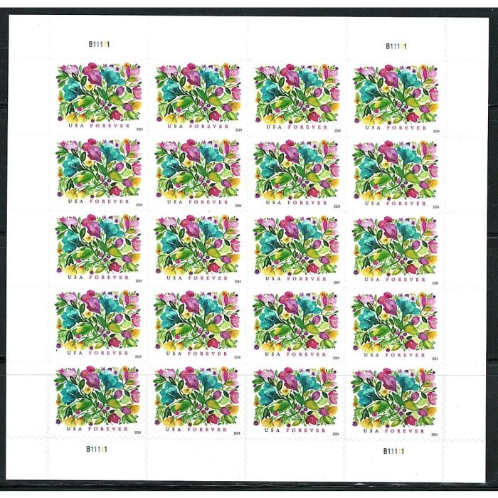 Celebration Blooms 2024 - 5 Sheets / 100 Pcs
