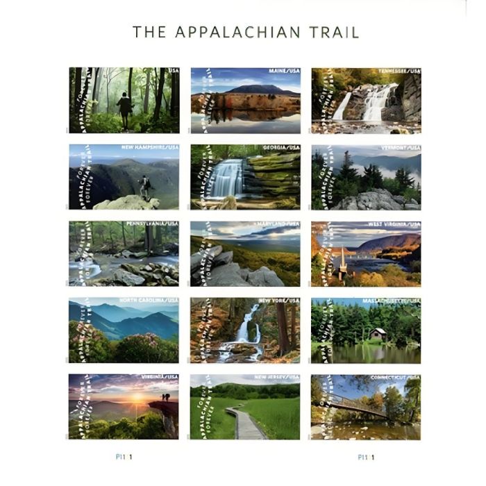 Appalachian Trail 2025 - 5 Sheets / 75 Pcs