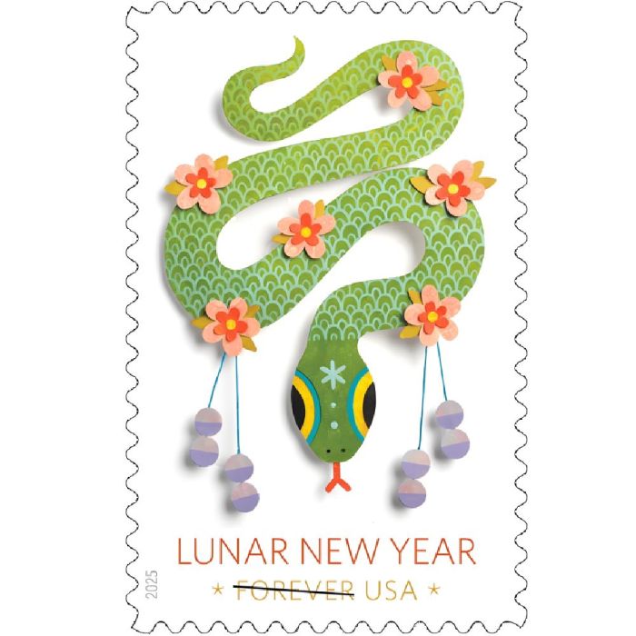 Lunar New Year: Snake 2025 - 5 Sheets / 100 Pcs