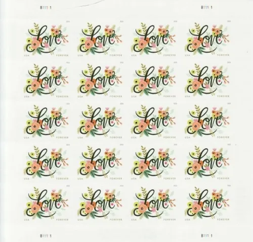 Love Flourishes 2018 - 5 Sheets / 100 Pcs