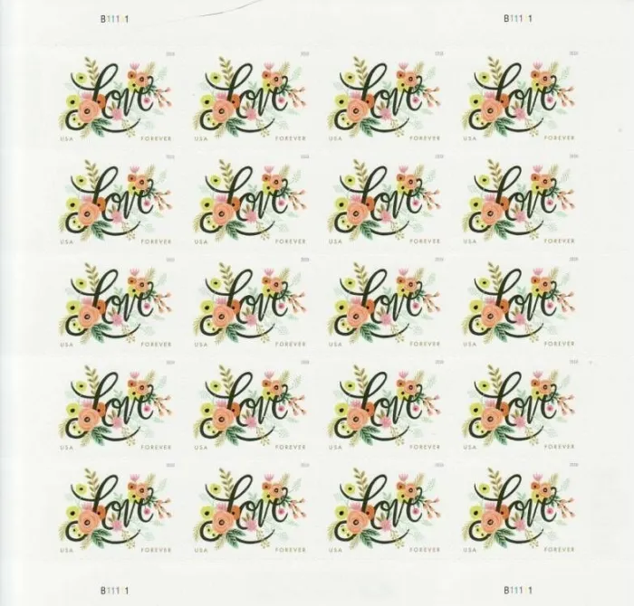 Love Flourishes 2018 - 5 Sheets / 100 Pcs
