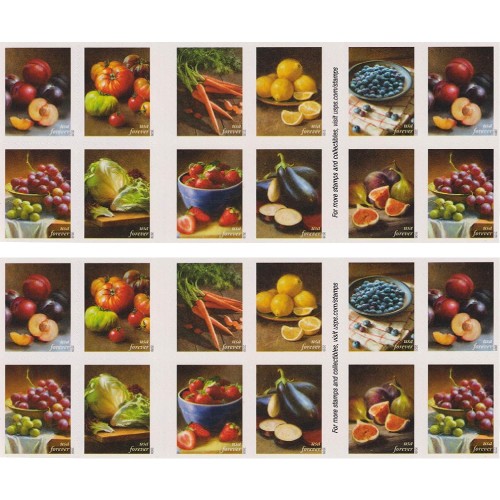 Fruits and Vegetables 2020 - 5 Booklets / 100 Pcs