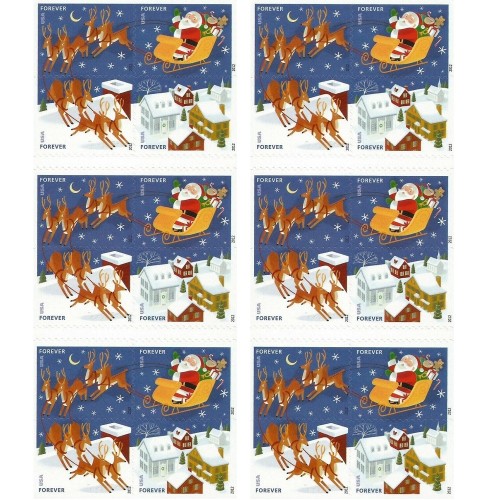 Santa and Sleigh 2012 - 5 Sheets / 100 Pcs