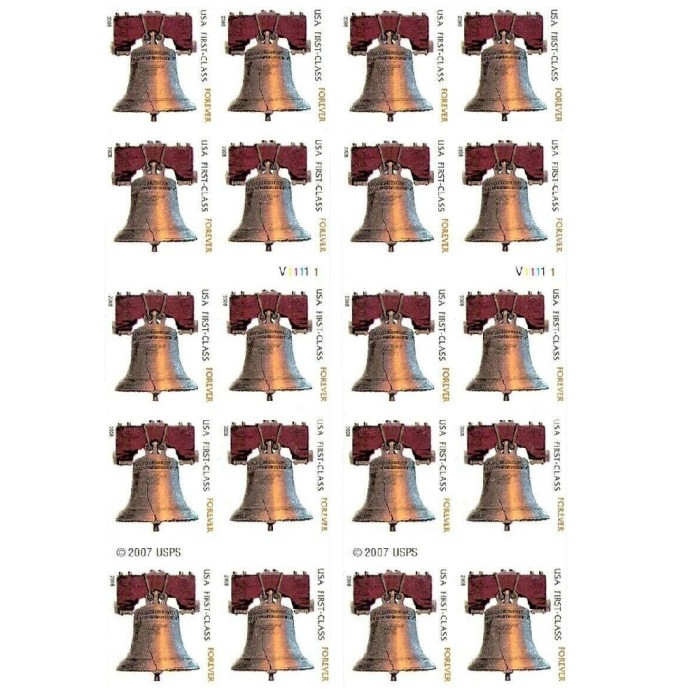 Liberty Bell 2008- 5 Booklets / 100 Pcs