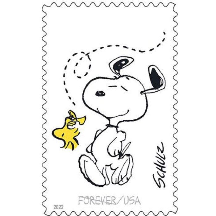 Charles M. Schulz 2022 - 5 Sheets  / 100 Pcs