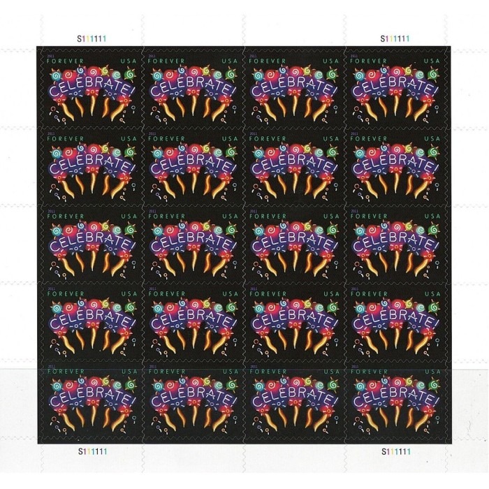 Celebrate 2011 - 5 Sheets  / 100 Pcs