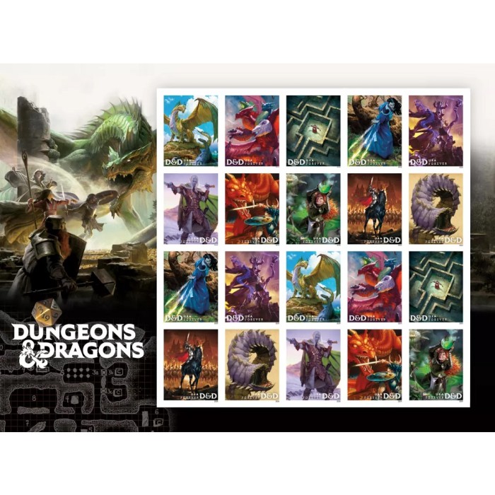 Dungeons & Dragons 2024 - 5 Sheets  / 100 Pcs