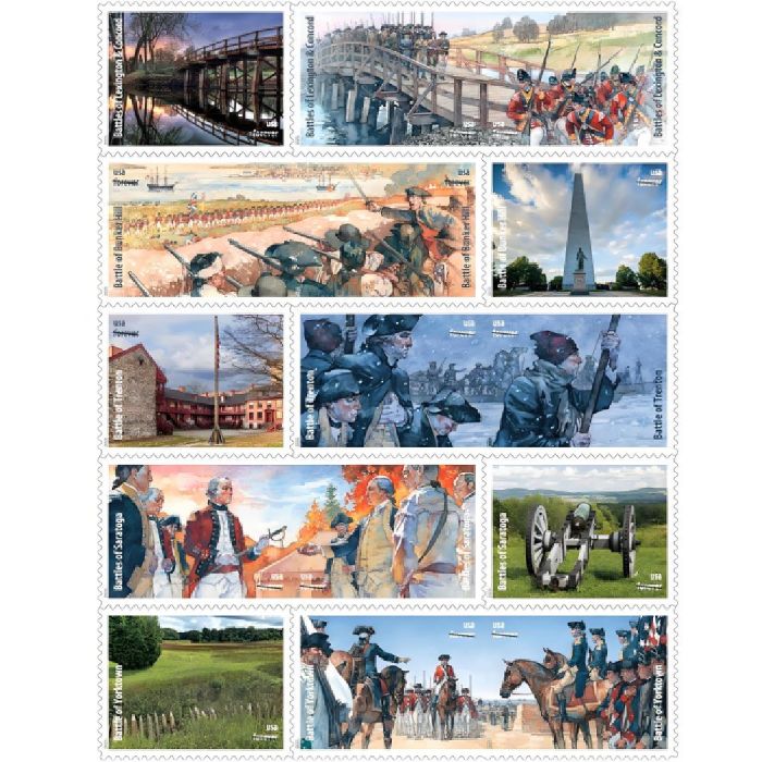 Am. Rev. Battlefields 2025 - 5 Sheets / 75 Pcs
