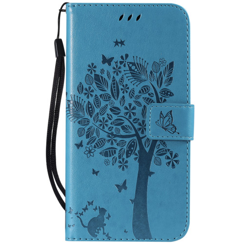 iPhone 12 Flip Leather Case - Blue