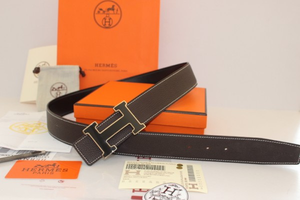 Super Perfect Quality Hermes Belts(100% Genuine Leather,Reversible Steel Buckle)-038