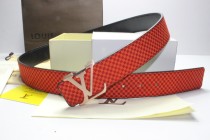 Super Perfect Quality LV Belts(100% Genuine Leather,Steel Buckle)-096