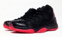 Perfect Air Jordan 11 Low Black Python shoes